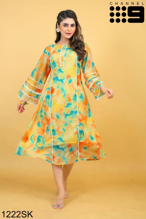 Channel 9 Series 1220SK To 1223SK Digital Printed Long Kurtis